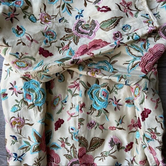 Vintage Coldwater  Creek Silk Floral Embroidery Blazer - Picture 15 of 16